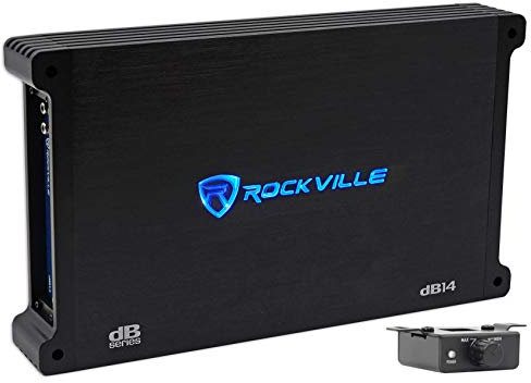 Rockville dB14 Mono Car Amplifier, 4000W, Class-D, Dyno-Certified, Subsonic Filter, EQ, Crossover, Bass Remote, Perfect for Subwoofers, and Car Audio