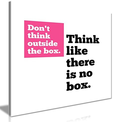 Panther Print Kunstdruck auf Leinwand, Motiv Think Outside The Box, 76,2 x 76,2 cm