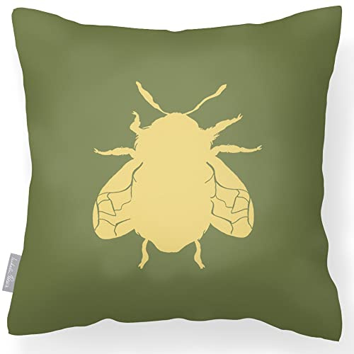 Izabela Peters Waterproof Outdoor Cushion, 43 cm, Filled, Bee - Sage, Garden Furniture Seat Cushions, Chair Cushions