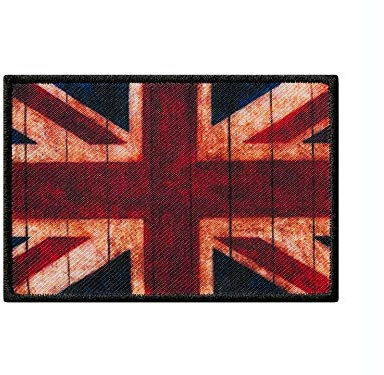 Mono Quick Écusson thermocollant Motif Drapeau Anglais Vintage 8,0 cm x 5,5 cm