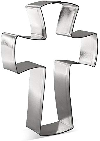 Konfirmation Ausstechform Kreuz 4 3/8 Zoll B1553 - Foose Keksausstecher - USA Weißblech Stahl