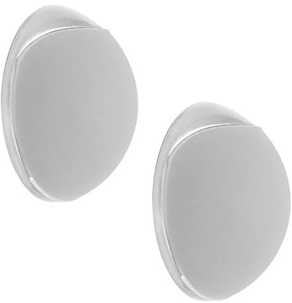 WAGNER Design-Wand-Türstopper SCREW OR GLUE/Schrauben oder Kleben 2tlg. Set - Durchmesser Ø 20 x 8 mm, Metall gebürstet, Edelstahloptik, thermoplastischer Kautschuk, grau, Designpreis - 15512402
