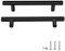 Drenky 2 Pack Black Kitchen Cupboard Handles, Kitchen Door Handles Stainless Steel Cabinet Handles 160mm Hole Centre Wardrobe Handles with Screws for Wardrobe Cabinet Drawer