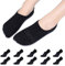 Falechay Sneaker Socken Damen 39-42 Füsslinge Baumwolle Ballerina Unsichtbare Socken Unisex Schwarz 39-42