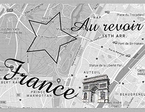 Dundee Deco DDAZBD9075 Tapetenbordüre zum Abziehen und Aufkleben, modernes graues Paris, City of Food, Wandbordüre, Retro-Design, 4,57 m x 17,78 cm, selbstklebend