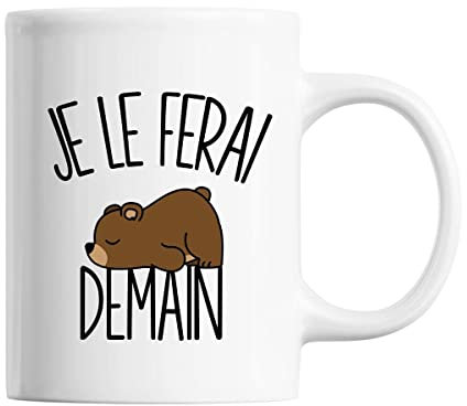 Mug Ours Brun Je le ferai demain