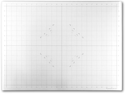 GLASSBOARD STUDIO True White Glas-Bastelmatte (45,7 x 61 cm) – magnetisch, hitze- und kratzfest, schmutzabweisend zum Basteln, Schneiden, Malen, Kunstwerke mit gemischten Medien – Gitter- und