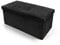 La Maison Large Corduroy Ottoman Foldaway Storage Blanket Toy Box Bench Pouffe Footstool Ottoman (Black, 76cm x 38cm)