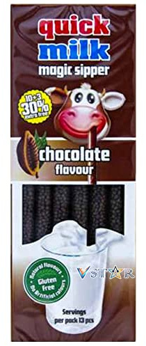 QUICK MILK MAGIC SIPPER STRAWS INSTANT FLAVOURS | NUMBER OF PACKS 02 (CHOCOCOLATE STRAWS)
