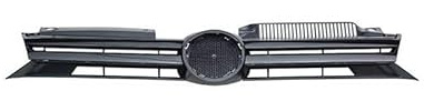 Rejilla calandra delantera negra abierta compatible con Volkswagen Golf 6 2008-2012