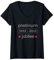 Damen Platin-Jubiläum 1957 - 2022 Tudor Rose T-Shirt mit V-Ausschnitt