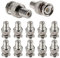 KUOQIY 10 Piezas Adaptadore de BNC Macho a RCA Hembra, Metal Conector de Macho BNC a Hembra RCA Phono para Cámara CCTV, Acoplador de BNC Coaxial Vídeo a RCA Phono