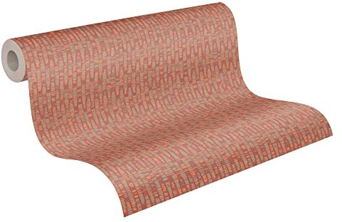 A.S. Création Tapete Abstrakt Rot Orange Greige Antigua 390922 - Vliestapete - 10,05 m x 0,53 m Made in Germany