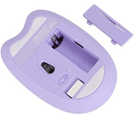Pyhodi Kabellose Tastatur und Maus, Schlanke Süße Katze 2,4 G Silent Candy Colors USB Kabellose Tastatur-Maus-Kombination, für Mädchen und, Schreibmaschine in Voller (lila Melange)