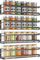YEEXINE Gewürzregal Wand, 4er set Gewürz Organizer Ohne Bohren, Selbstklebend Spice Rack, Gewürzregal Hängend aus Metall für Schranktür, Speisekammertür