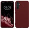 kwmobile Hülle kompatibel mit Samsung Galaxy A34 5G Hülle - weiches TPU Silikon Case - Cover geeignet für kabelloses Laden - Bordeaux Violett