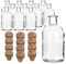 gouveo 12er Set Glasflasche 250 ml Apotheker mit Holzgriffkorken Frohe Ostern Mix - Leere Flasche mit Korken zum Befüllen Apothekerflaschen, Likörflaschen, Deko-Flaschen