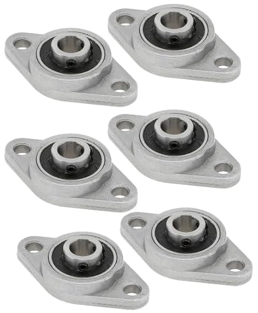 Norhogo 6 stücke Flanschlager KFL08 Stehlager, Flanschlager, Kugellager Lagerblock, für Machinery KFL Series Conveyor Systems, für eine Vielzahl von Maschinen, 8 mm Durchmesser