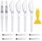 6 stylos de peinture de retouche, 6 pièces de seringues de 2,5 ml, 1 grattoir, accessoires de réparation murale, Pinceaux remplissables, convient pour réparer les murs, les fissures de porte