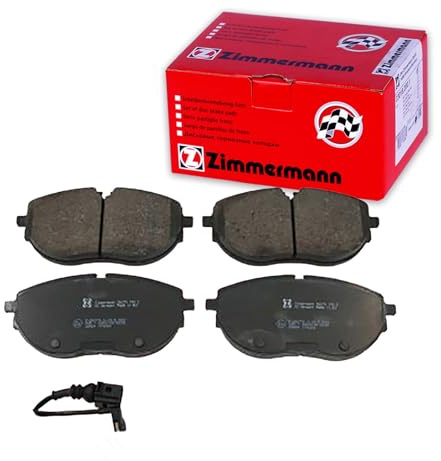 ZIMMERMANN 26270.190.2 Bremsbelagsatz Bremsbeläge Vorne mit Verschleißwarnkontakt Foto entspricht Lieferumfang mit Feder mit Gleitblech Kompatibel mit VW Multivan VI SGF, SGM, SGN