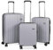 HANSEKOFFER Koffer Set 3 teilig · Reisekoffer mit Rollen · Hartschalenkoffer Set mit Zahlenschloss · Trolleys Handgepäck, Mittelgroß & Groß · Leicht · Silber