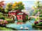 QENSPE Diamond Painting Kit Dorf Landschaft Diamant Painting Bilder Erwachsene, 5D DIY Full Diamond Art Set Landschaft Diamant Kunst Malerei Stickerei Kreuzstich Set Home Wand Dekor 30x40cm