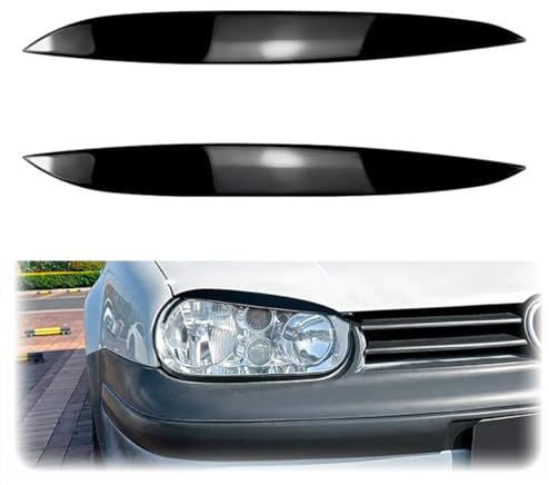 BMIXX Schutz Scheinwerfer Lampe Stirn Scheinwerfer Aufkleber Auto Augenlid Augenbrauen Scheinwerfer Abdeckung, für VW Golf 4 MK4 IV 1997-2005,B-Carbon-Fiber-Look