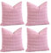 Sungeek 4er Set Kordsamt Kissenbezüge, Dekorativ Zierkissenbezüge Weich Kissenbezug Dekokissen Sofakissen Couchkissen Deko Bezug Kissenhülle für Sofa Schlafzimmer Wohnzimmer (Taro Violett, 45x45 cm)
