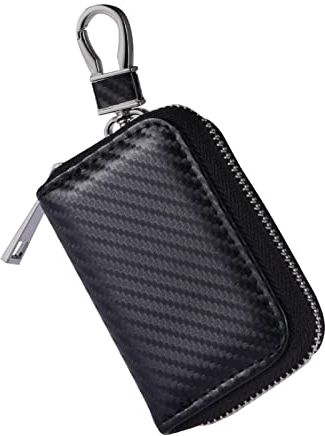 Tasche Für Schlüsselanhänger, Luxus Schlüsselanhänger Ledertasche Mit Reißverschluss - Schutztaschen RFID Pouch Autoschlüssel Fob Signal Blocker Blocking Pouch