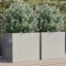 Générique Blumentöpfe 2 Stück silber 49 x 47 x 46 cm Edelstahl, M841568