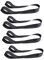 BELLIFFY 4 Stück Skischuhriemen skischuh Tasche Snowboard-Stiefelriemen Ski-Skates Skileine Skistockträger Leash für Snowboardboots Skischuhe Skigurt Skizubehör Ski-Zubehör Polyester Black