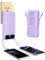 Portable-Charger Power-Bank with Built-in Cables & AC Wall Plug - 20000mAh PD 20W Fast Charging for iPhone,Android, USB-C,Rechargeable External Battery Pack for Cell Phone,Type C cords,Travel Purple