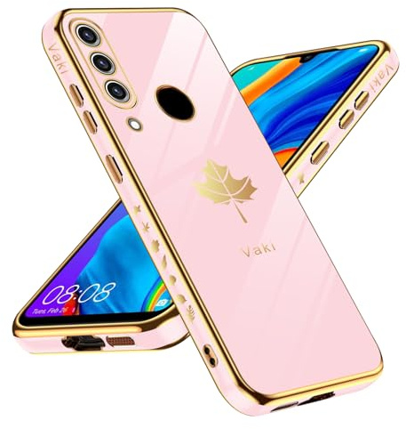 Handyhülle für Huawei P30 Lite Hülle, Silikon TPU Soft Stoßfest Galvanisierte Kameraschutz Schutzhülle P30 Lite, Case für Huawei P30 Lite Weich Ultra Dünn Cover Tasche (Rosa)