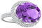 Shine Jewel Horizontal Ovaler Amethyst Cocktail Ring 925 Silber 1.0 CTW Brautschmuck (65 (20.7))