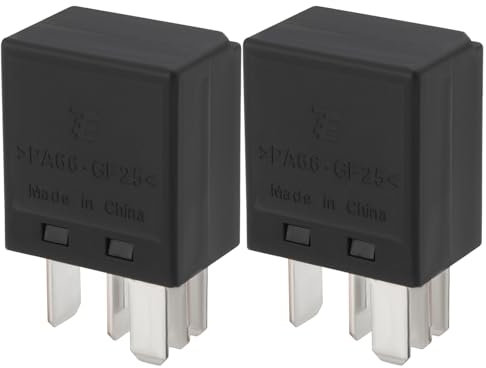 eMagTech 2PCS 12V/25A 5-Pin Micro Relay V23074-A1001-A403 Relay for Automotive Conversion Switch Heater Motors Fans Pumps and Headlights