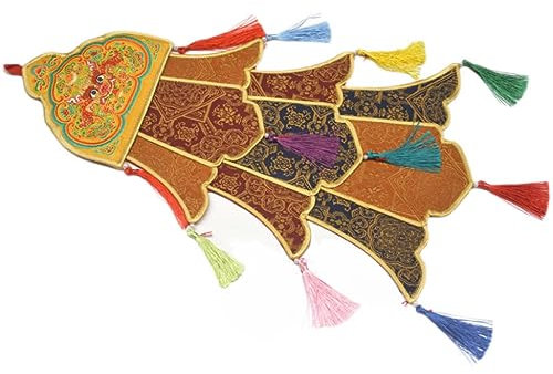 DUBTEDHOU Fahnen Buddhistischer Tempelbedarf, 1 Stück 50 cm Hängebanner im tibetischen Stil, buddhistische Hallendekoration, handgefertigte Methode for Bauen von Bannern