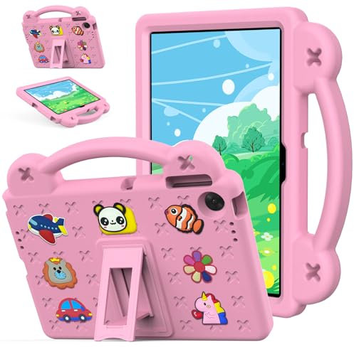 YRH Case for Lenovo Tab 10.1 inch 2025 (TB311FU/TB311XU), Kids EVA Shockproof Cover for Lenovo 10.1'' Tablet Case, with Stand Handle (Pink)