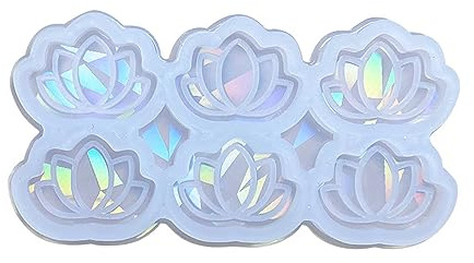 Einzigartige Blütenform Holographischer Regenbogen Licht Silikonform Mit Lochblättschlüsselschlüsselkäse Anhängerform Form Epoxidguss