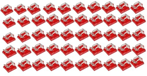 50 stücke Kabelhalter Selbstklebend Klar Kabelführung Klein Haken Draht Halter mit Klebebändern Outdoor Kabelclips für Schreibtisch Netzkabel USB Ladekabel Ladekabeln