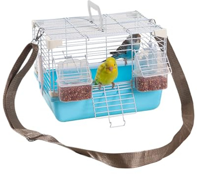 Goowafur Vogelkäfig | Leichtgewicht Papageientransportbox,Mit Tragegriff & Robustes Kleintierzubehör Für Nymphensittiche, Pfirsichköpfchen Und Perlaustriche