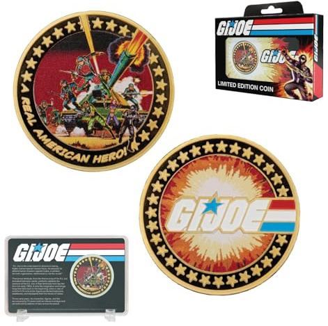 FaNaTtik G.I. Joe 60th Anniversary 24k Gold Plated Limited Edition Coin In Collector's Box – A Real American Hero - Officially Licensed Merchandise