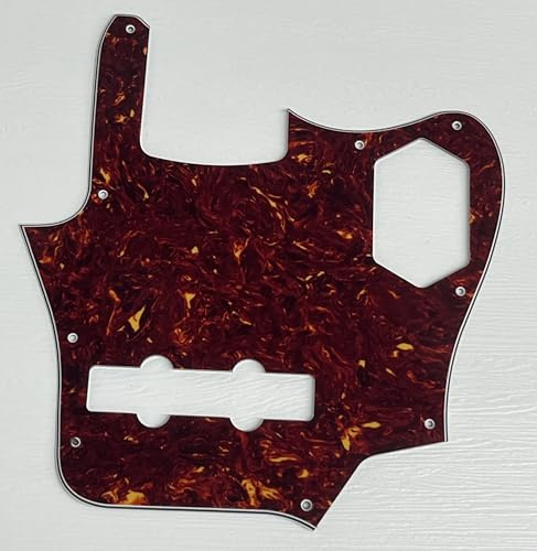 Schlagbrett kompatibel für Fender, Jaguar Bass-Gitarre (4-lagig, rote Schildkröte)