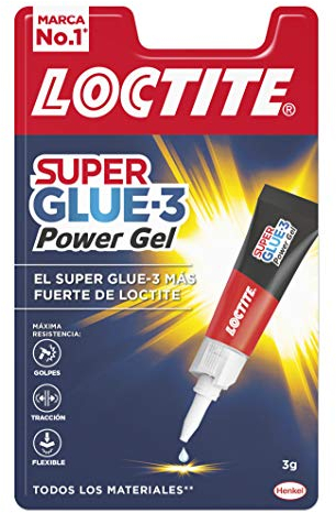 Loctite Super Glue-3 Power Gel, gel adhesivo flexible y resistente, pegamento instantáneo para superficies verticales, pegamento transparente extrafuerte, 1x3 g