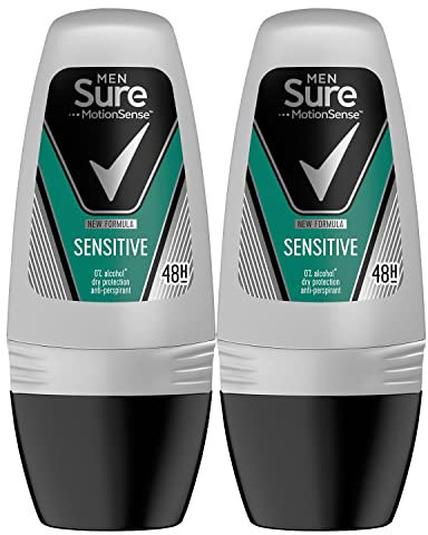 Sure Men Anti-Perspirant 50ml - Unparfümiert, Stift, Packung mit 2 Stück