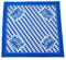 Bavariashop Tischdecke Bayern, 80 x 80 cm, Rauten, 100% Baumwolle, Blau Weiß, Bayern Wappen, Picknickdecke