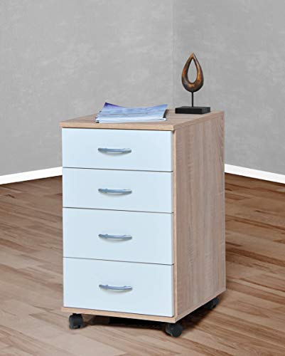 Möbeldesign Team 2000 Rollcontainer Bürocontainer Schubcontainer Nachtschrank Sonoma Eiche -1