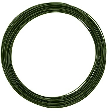 Vaessen Creative Aluminium Craft Wire 32.8 ft (10 m) x 0.04 (1 mm) Dark Green - Flexible Metallic Wire for Crafting, Flower Arranging, Jewellery Making and Modelling