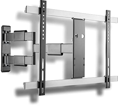 Xantron Supporto TV Parete Girevole Inclinabile 32-60 Pollici, Nero | Solo 4 cm dal muro, estensibile fino a 65 cm, orientabile a 180°, canalina cavi, VESA max 600x400, SLIMLINE-A-466