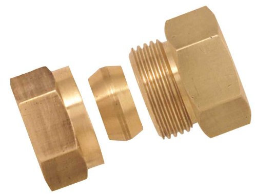 Boutté 3117373 Raccord bicône laiton femelle 12x17 Tube Ø12