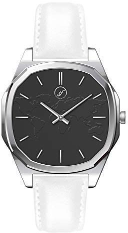 Trifoglio Italia Unisex Analogue Watch Steel Quartz Strap Leather Voyager